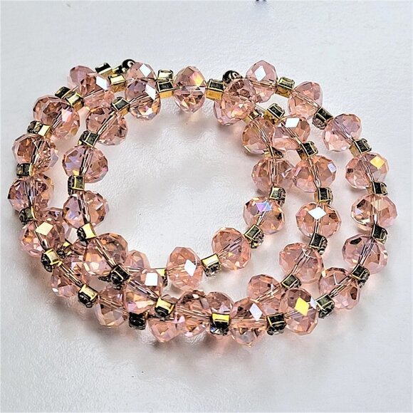 PINK Sparkling Crystal Wrap Bracelet - Picture 7 of 13